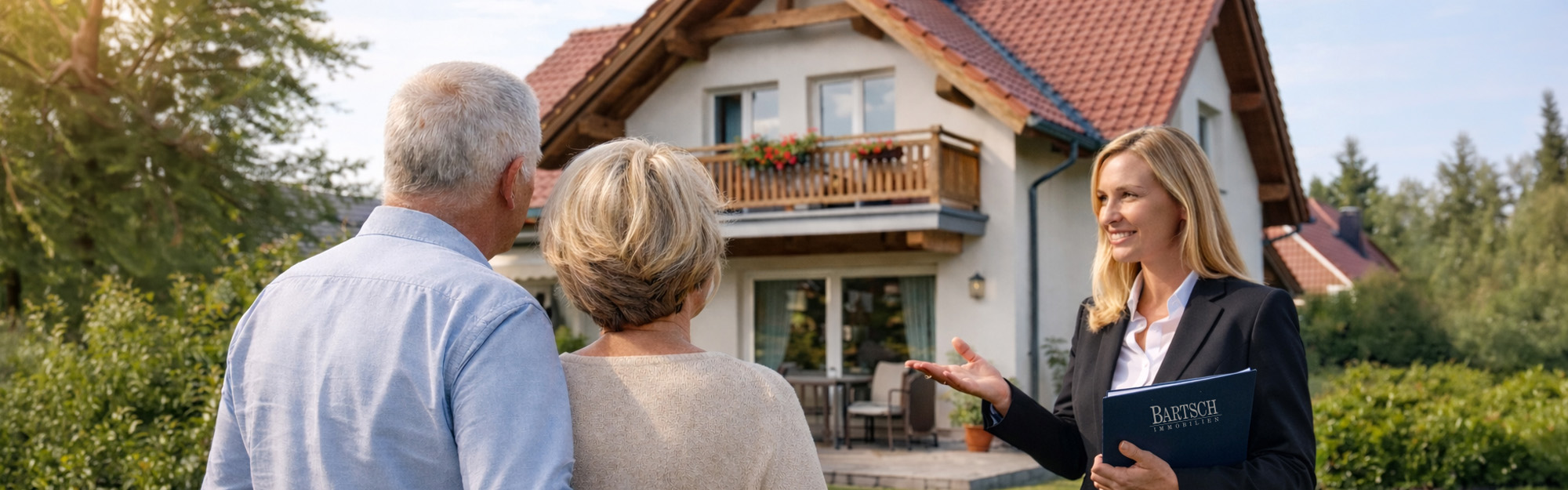 Immobilienmakler München zeigt Paar ihr neues Zuhause