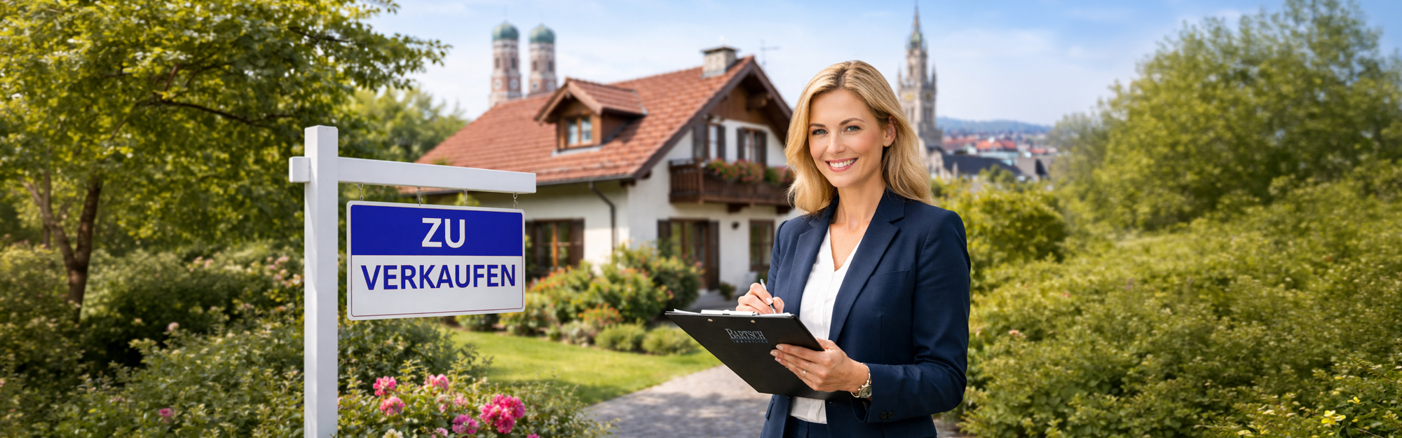 Immobilienbewertung München – Maklerin ermittelt den Wert eines Wohnhauses